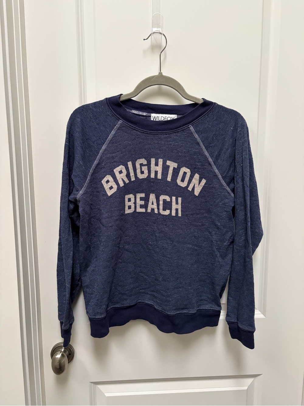 Wildfox Navy Brighton Beach Graphic Crewneck